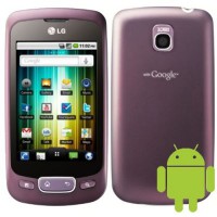 Smartphone Desbloqueado Claro LG P500 Roxo - Wi-fi, Android 2.2, Câmera 3.2MP, MP3 Player, Bluetooth